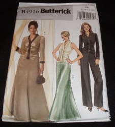 4916 EZ GATHERED TOP SLVS OR NOT, FLR SKIRT, PANTS PATTERN 8-14